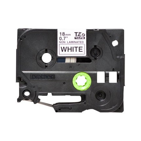 BROTHER TZEN241 Taśma Brother 18mm BLACK ON WHITE NON LAMINATED