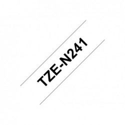 BROTHER TZEN241 Taśma Brother 18mm BLACK ON WHITE NON LAMINATED