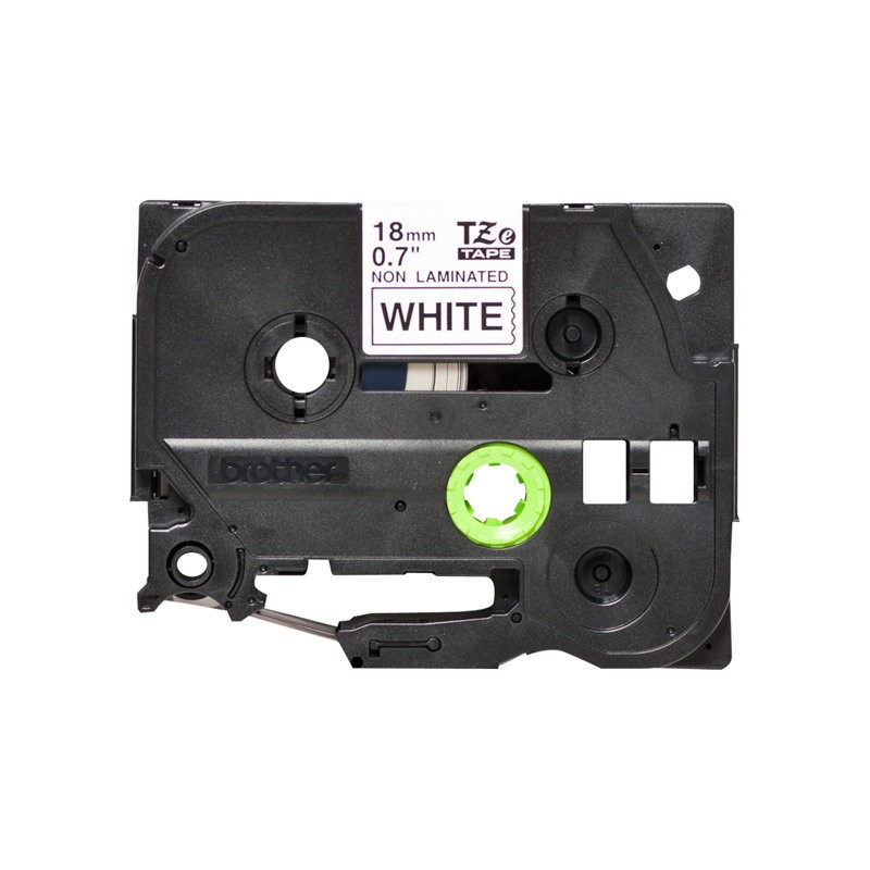 BROTHER TZEN241 Taśma Brother 18mm BLACK ON WHITE NON LAMINATED