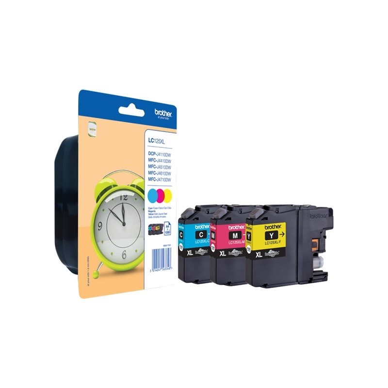 BROTHER LC125XLRBWBP Zestaw Brother LC125XLRBWBP CMY Blister Pack 1 200str MFC-J4510DW