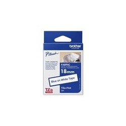 BROTHER Tape TZeFA4B 18mm Blue on White background Thermo sticky 3M