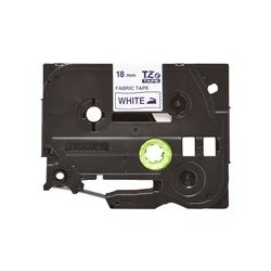 BROTHER Tape TZeFA4B 18mm Blue on White background Thermo sticky 3M