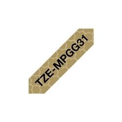 BROTHER TZEMPGG31 Taśma Brother 12mm Gold geometric pattern tape