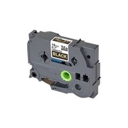 BROTHER TZE344 Taśma Brother 18mm Gold on Black