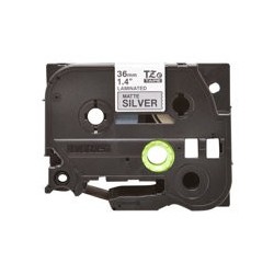 BROTHER TZEM961 Taśma Brother 36mm BLACK ON SILVER (MAT) TAPE / METALIC