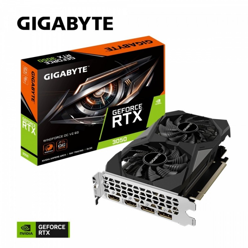 Karta graficzna GeForce RTX 3050 WINDFORCE OC V2 6GB GDDR6 96bit 2DP/2HDMI Karta graficzna GeForce RTX 3050 WINDFORCE OC V2 6GB GDDR6 96bit 2DP/2HDMI