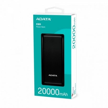 Powerbank C20 20000mAh USB-C czarny Powerbank C20 20000mAh USB-C czarny