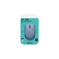 LOGITECH M171 Mouse right and left-handed optical 3 buttons wireless 2.4 GHz USB wireless receiver blue/grey