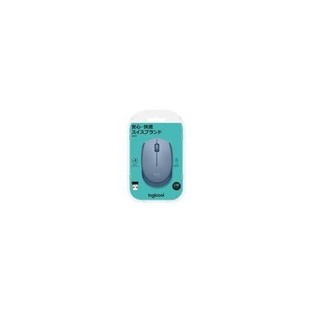 LOGITECH M171 Mouse right and left-handed optical 3 buttons wireless 2.4 GHz USB wireless receiver blue/grey