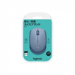 LOGITECH M171 Mouse right and left-handed optical 3 buttons wireless 2.4 GHz USB wireless receiver blue/grey