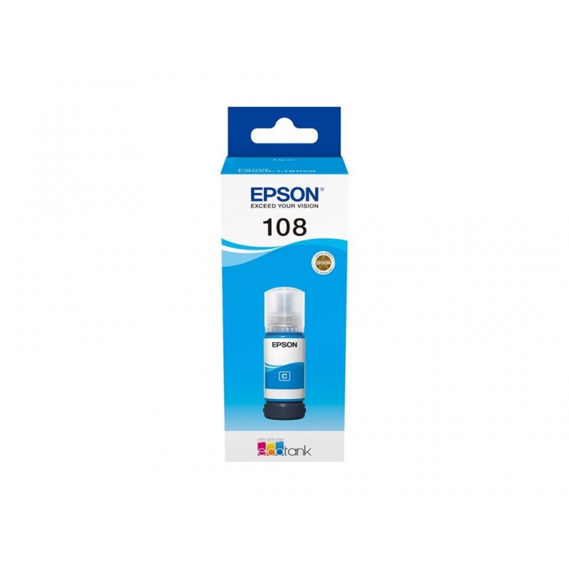 EPSON 108 EcoTank Cyan Ink Bottle