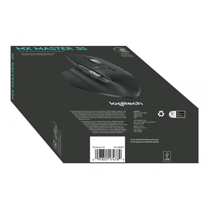 LOGITECH MX Master 3S Performance Wireless Mouse Graphite