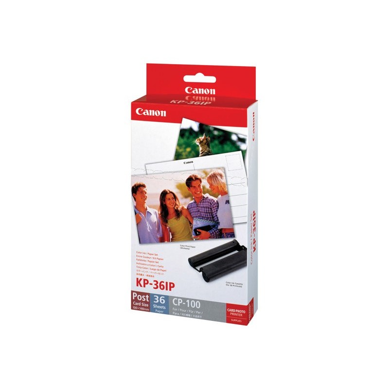 CANON KP-36IP Photo Paper 100x148mm 36sheet + color ink for Selphy CP Postcard Size