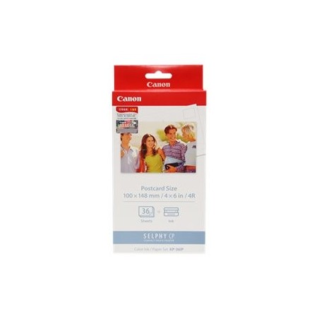 CANON KP-36IP Photo Paper 100x148mm 36sheet + color ink for Selphy CP Postcard Size