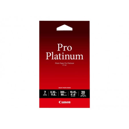CANON 2768B013 Papier Canon PT101 Pro Platinum Photo 300g 10x15cm 20ark CANON 2768B013 Papier Canon PT101 Pro Platinum Photo 300g 10x15cm 20ark