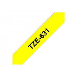 BROTHER TZE631 Brother TZE631 Banda laminata 12mm BLACK ON YELLOW