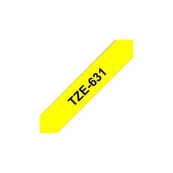 BROTHER TZE631 Brother TZE631 Banda laminata 12mm BLACK ON YELLOW