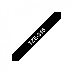 BROTHER TZE315 Taśma Brother 6mm White on Black