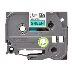 BROTHER TZe741 Taśma Brother 18mm BLACK ON GREEN