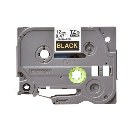 BROTHER TZE334 Taśma Brother 12mm Gold on Black BROTHER TZE334 Taśma Brother 12mm Gold on Black