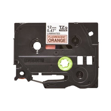 BROTHER TZEB31 Taśma Brother 12mm BLACK ON FLUO. ORANGE