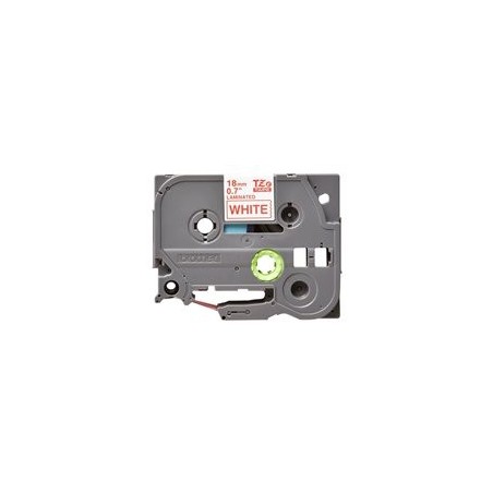 BROTHER TZE242 Taśma Brother 18mm RED ON WHITE