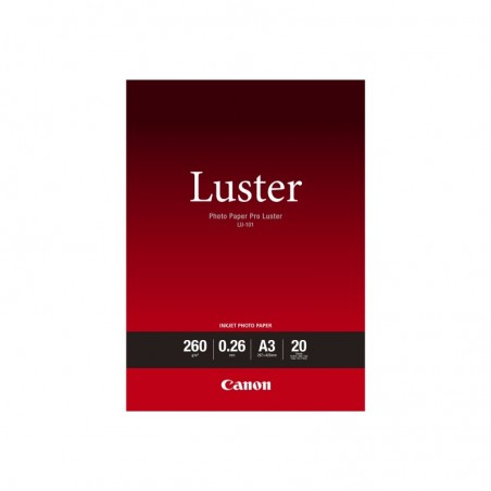 CANON LU-101 Photo Paper Pro Luster A3 20 sheets 260gsm 0.26mm CANON LU-101 Photo Paper Pro Luster A3 20 sheets 260gsm 0.26mm