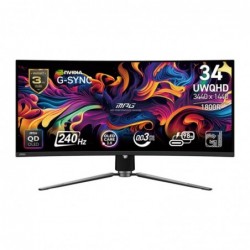 Monitor MPG 341CQPX QD-OLED 34 cale/LED/UWQHD/Zakrzywiony/240Hz/Czarny