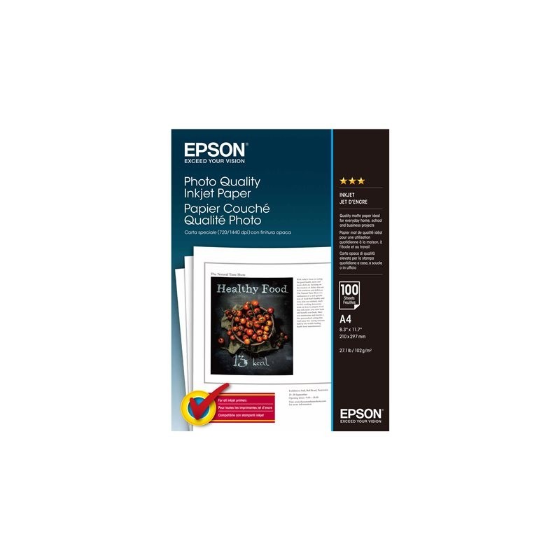 EPSON C13S041061 Papier Epson photo Quality Ink Jet 105g A4 100ark EPSON C13S041061 Papier Epson photo Quality Ink Jet 105g A4 100ark