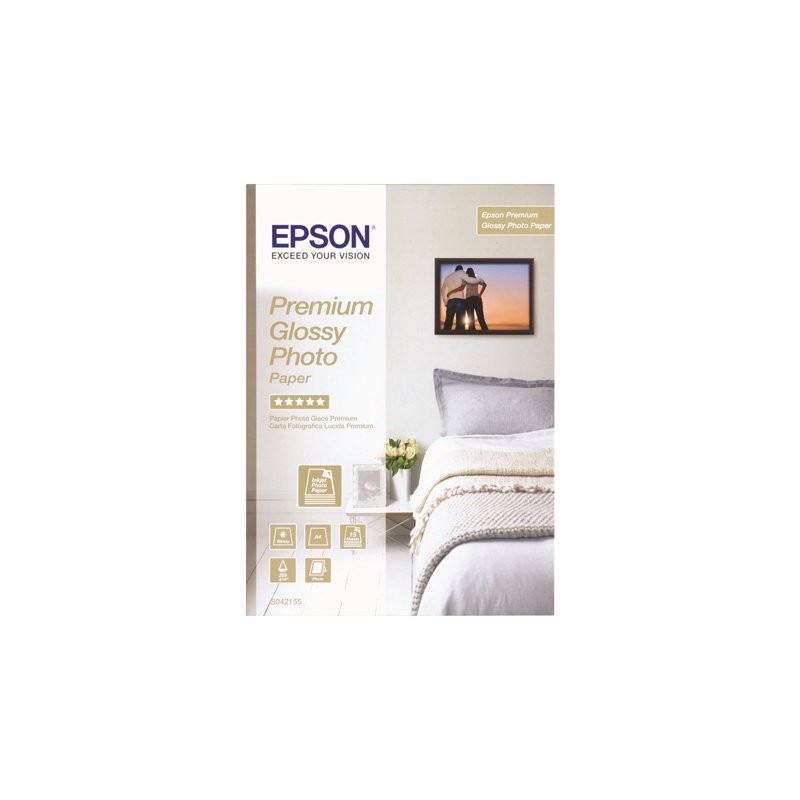 EPSON C13S042153 Papier Epson Premium Glossy photo 255g 10x15 40ark EPSON C13S042153 Papier Epson Premium Glossy photo 255g 10x15 40ark