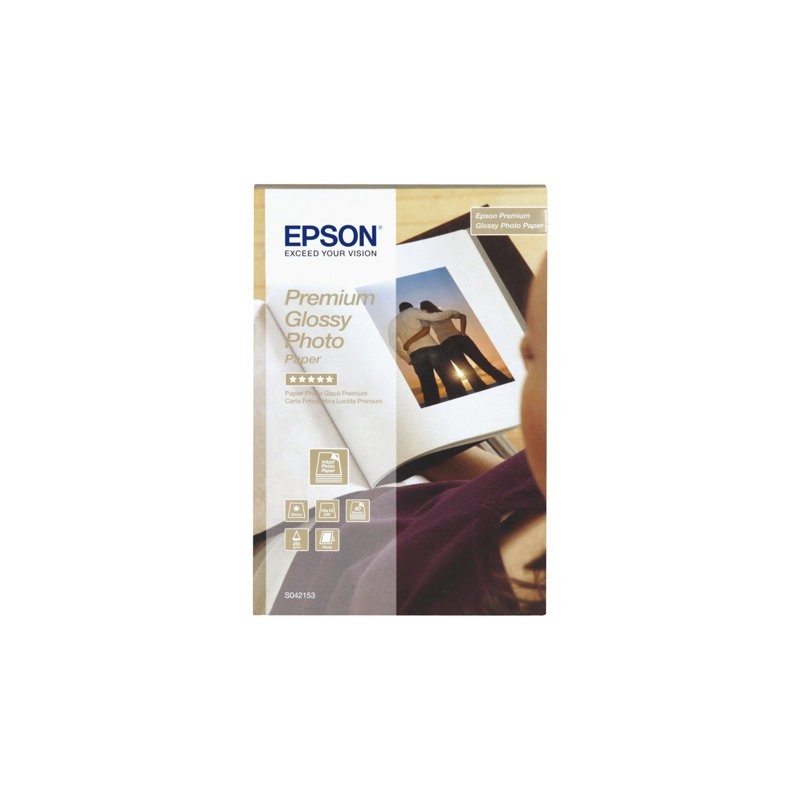 EPSON C13S042153 Papier Epson Premium Glossy photo 255g 10x15 40ark EPSON C13S042153 Papier Epson Premium Glossy photo 255g 10x15 40ark