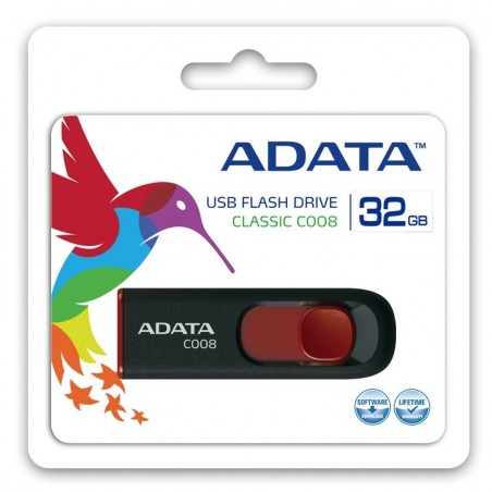 Pendrive DashDrive Classic C008 32GB USB2.0 czarno-czerwone Pendrive DashDrive Classic C008 32GB USB2.0 czarno-czerwone
