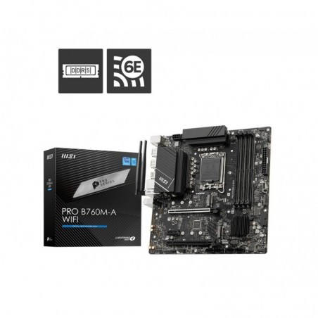 Płyta główna PRO B760M-A WIFI s1700 4DDR5 DP/HDMI mATX Płyta główna PRO B760M-A WIFI s1700 4DDR5 DP/HDMI mATX