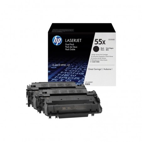 Toner 55X P3015 Czarny CE255XD 12.5k Dwupak Toner 55X P3015 Czarny CE255XD 12.5k Dwupak