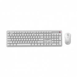 Gembird zestaw bezprzewodowy klawiatura + mysz Slim Pro Business na biurkobiały układ US