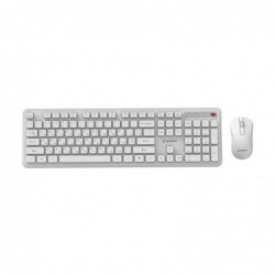 Gembird zestaw bezprzewodowy klawiatura + mysz Slim Pro Business na biurkobiały układ US