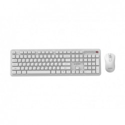 Gembird zestaw bezprzewodowy klawiatura + mysz Slim Pro Business na biurkobiały układ US