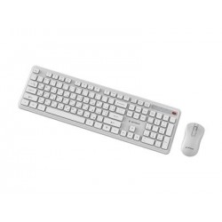 Gembird zestaw bezprzewodowy klawiatura + mysz Slim Pro Business na biurko biały układ RU
