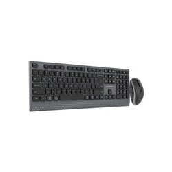 GEMBIRD Zestaw bezprzewodowy dual mode klawiatura + mysz 2.4 GHz + BT slim układ US kolor czarny