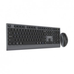 GEMBIRD Zestaw bezprzewodowy dual mode klawiatura + mysz 2.4 GHz + BT slim układ US kolor czarny