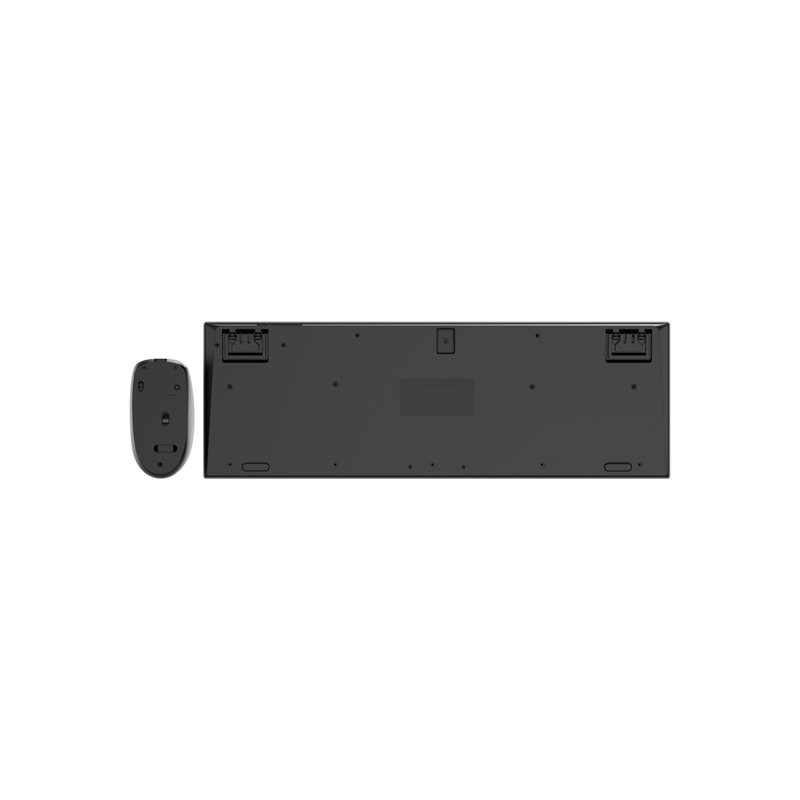 GEMBIRD Zestaw bezprzewodowy dual mode klawiatura + mysz 2.4 GHz + BT slim układ US kolor czarny