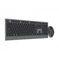 GEMBIRD Zestaw bezprzewodowy dual mode klawiatura + mysz 2.4 GHz + BT slim układ US kolor czarny