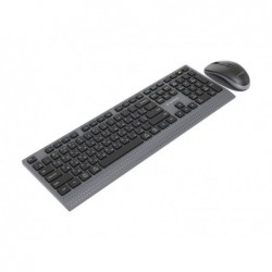 GEMBIRD Zestaw bezprzewodowy dual mode klawiatura + mysz 2.4 GHz + BT slim układ RU kolor czarny