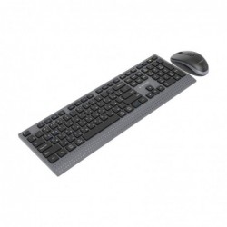 GEMBIRD Zestaw bezprzewodowy dual mode klawiatura + mysz 2.4 GHz + BT slim układ RU kolor czarny