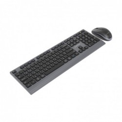 GEMBIRD Zestaw bezprzewodowy dual mode klawiatura + mysz 2.4 GHz + BT slim układ RU kolor czarny