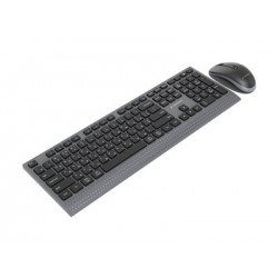 GEMBIRD Zestaw bezprzewodowy dual mode klawiatura + mysz 2.4 GHz + BT slim układ RU kolor czarny