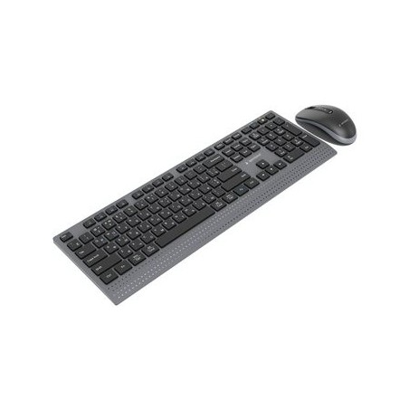 GEMBIRD Zestaw bezprzewodowy dual mode klawiatura + mysz 2.4 GHz + BT slim układ RU kolor czarny
