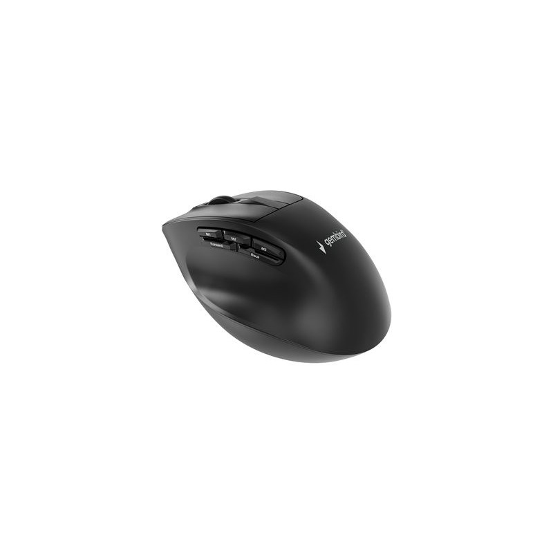 GEMBIRD Bezprzewodowa ergonomiczna mysz tri mode 2.4G + BT + USB 2400DPI 9 przycisków czarna