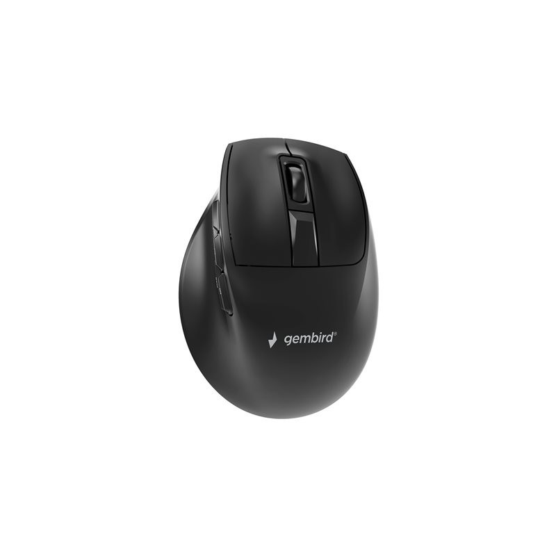 GEMBIRD Bezprzewodowa ergonomiczna mysz tri mode 2.4G + BT + USB 2400DPI 9 przycisków czarna