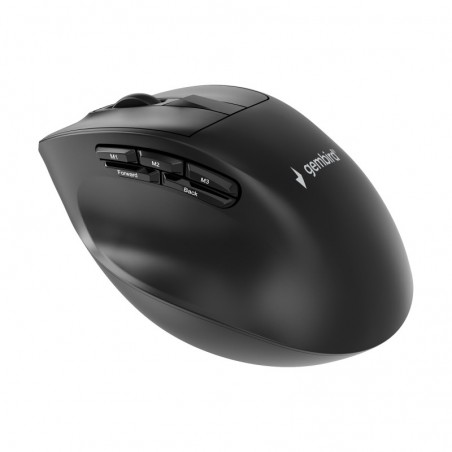 GEMBIRD Bezprzewodowa ergonomiczna mysz tri mode 2.4G + BT + USB 2400DPI 9 przycisków czarna